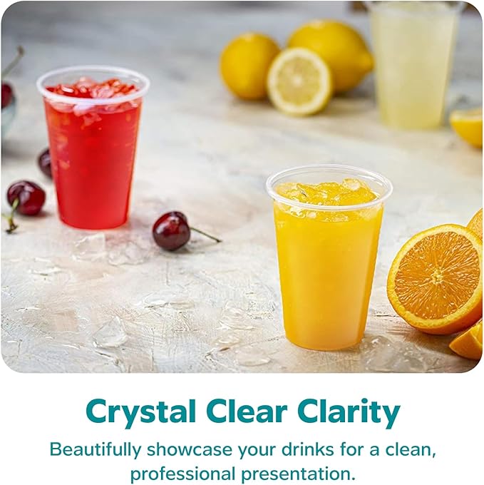 Comfy Package GUSTO Clear Plastic Cups [9 oz - 500 Count] – Disposable Drinking Cups for Parties, Events, & Everyday Use – Crystal Clear, BPA-Free, Durable Polypropylene - (Formerly