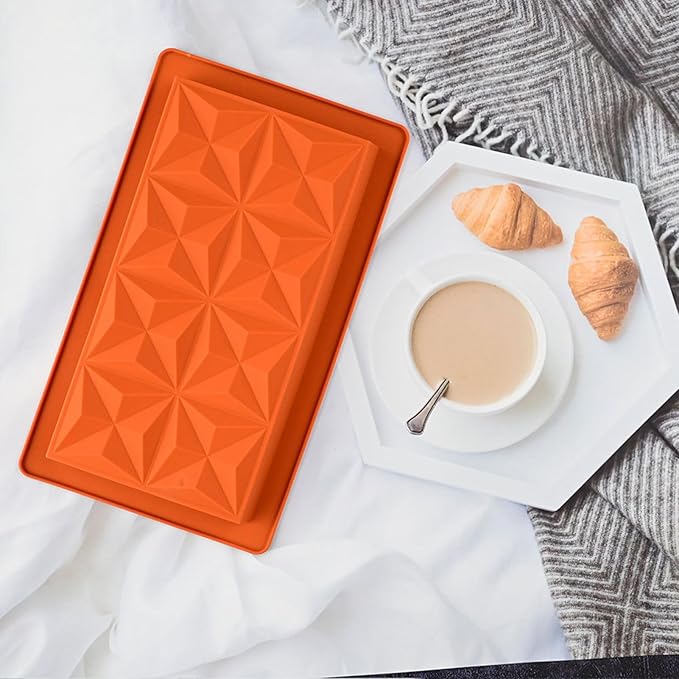 Candy Bar Mold | Large Silicone Chocolate Mold - Dessert Baking Mould - for Food Treats Soap Making Christmas Cookie Cake Dessert Baking Birthday