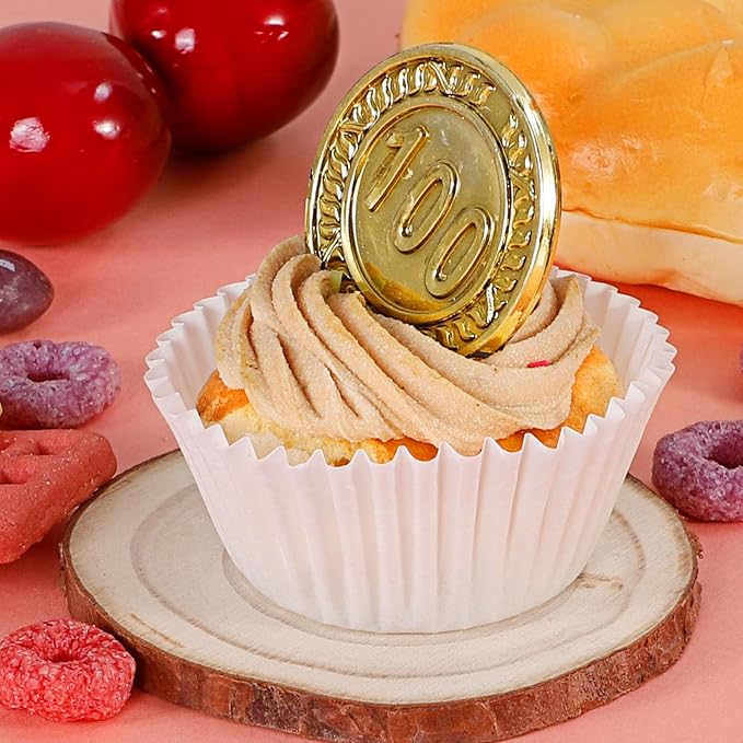 Caperci 300pcs Mini Cupcake Liners for Baking - White Greaseproof Paper Muffin Baking Cups for Wedding Birthday Party Baby Shower Festivals (White) - Image 2