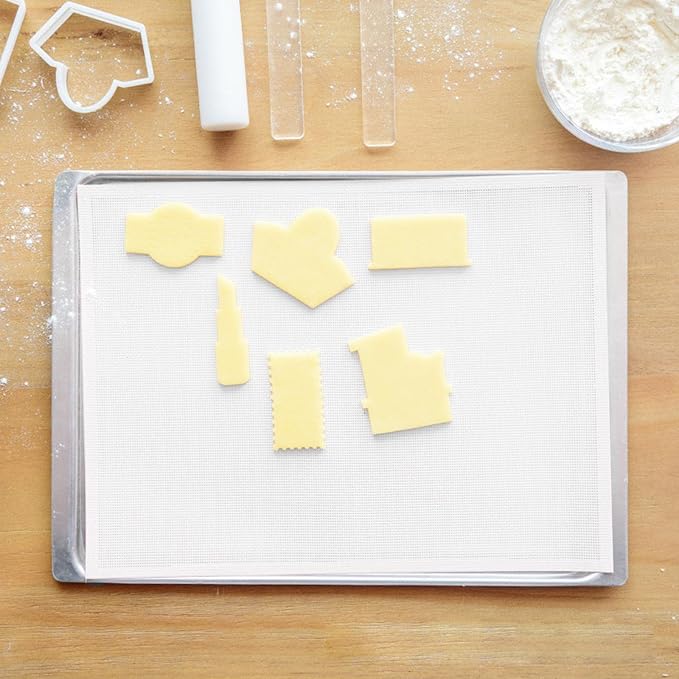 Silicone Mat Bread Making Mat Fondant/Pie Crust Pad Cushion for Picnic Bake Pan, White - Image 4