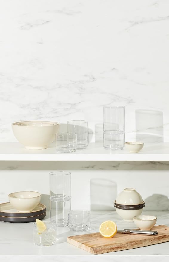 Lenox Tuscany Classics Stackable Highball Glasses, Set of 6 | dishwasher safe | 2.5 inch height | stackable design | 9oz, gift for women, drinking glasses cups, glassware - Image 12