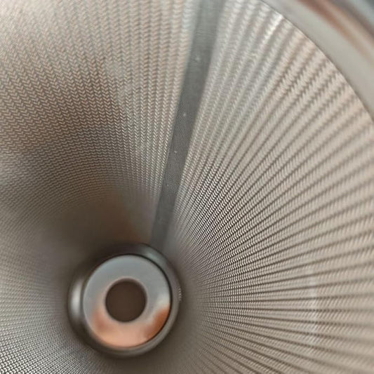 Reusable 304 Stainless Steel Coffee Filter with Handle - 300 Mesh Fine Brew for Coffee Tea,Easy to Clean, Rust-Resistant Design,Silver
