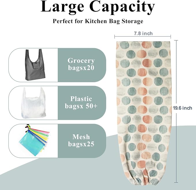 Plastic Bag Holder - Wall Mount Organizer & Dispenser, Heavy Duty Grocery Bag Storage for Home, Kitchen & Camper - Image 3