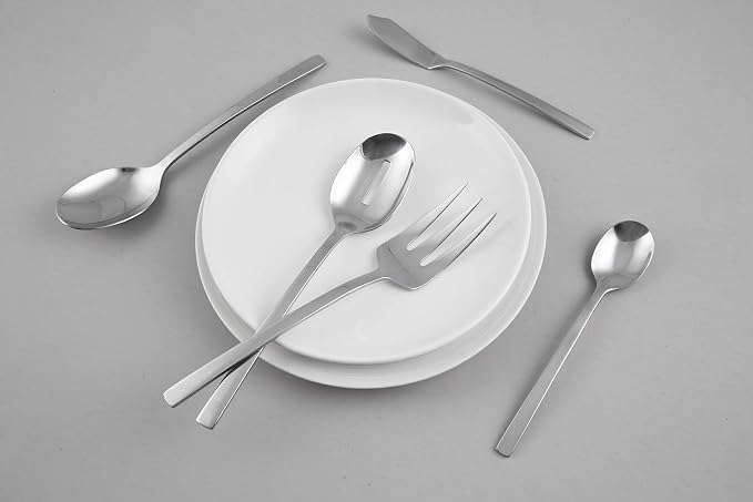 Cambridge Silversmiths Beacon Flatware Set, 18/0 Stainless Steel, Dishwasher Safe, Flatware Collection, Mirror, 45-Piece, Service for 8 - Image 6