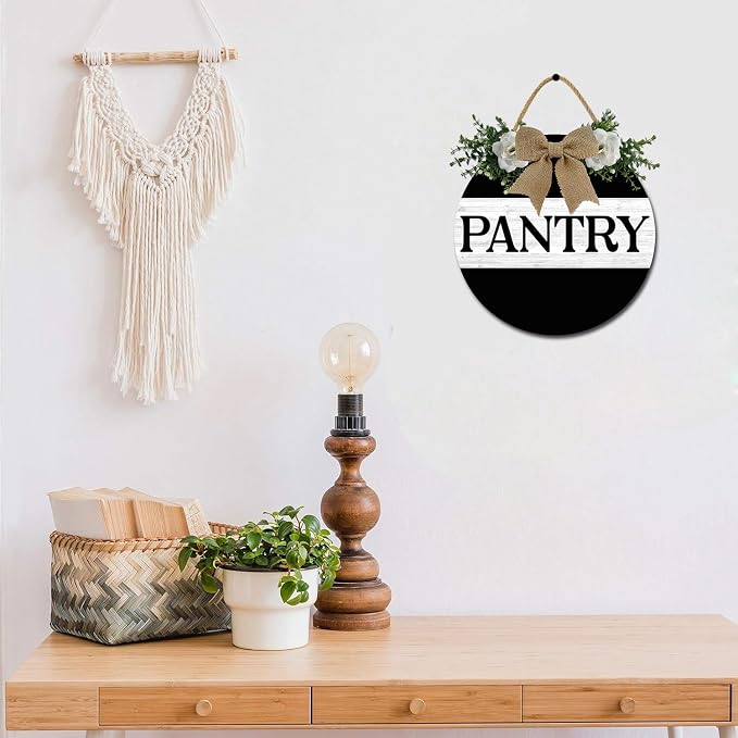 Pantry Sign Pantry Wall Decor Farmhouse Pantry Wooden Hanging Decor Wall Art Decor for Home Pantry Room Holiday Decoration 12inch - Image 4