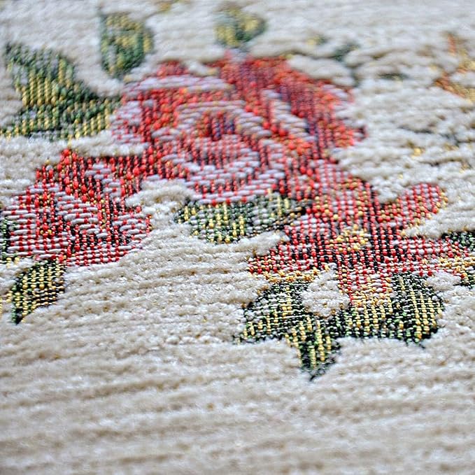 Home Decor Collection Rustic Floral Rugs Luxury Soft Modern Floor Rugs Carpet for Living Room, 2'7'' x 4', Luxury Blue - Image 4