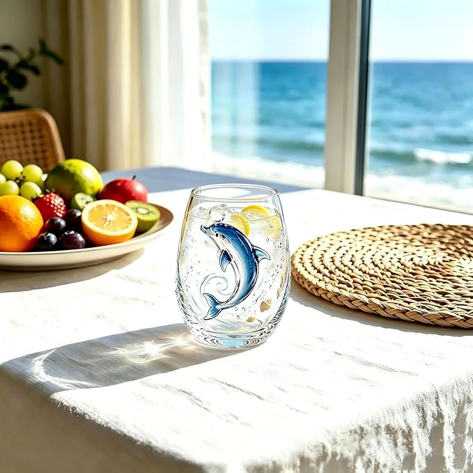 Artisan Blue Octopus Glassware Handmade 3D Ocean Decor Gift - Image 2