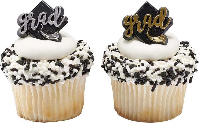 DecoPac Graduation Fusion Mix Candy Sprinkles, 26oz, Fancy Sprinkles in Handheld Container, Edible Black And White Sprinkles For Celebration Cakes, Cupcakes, Cookies and Donuts - Image 17