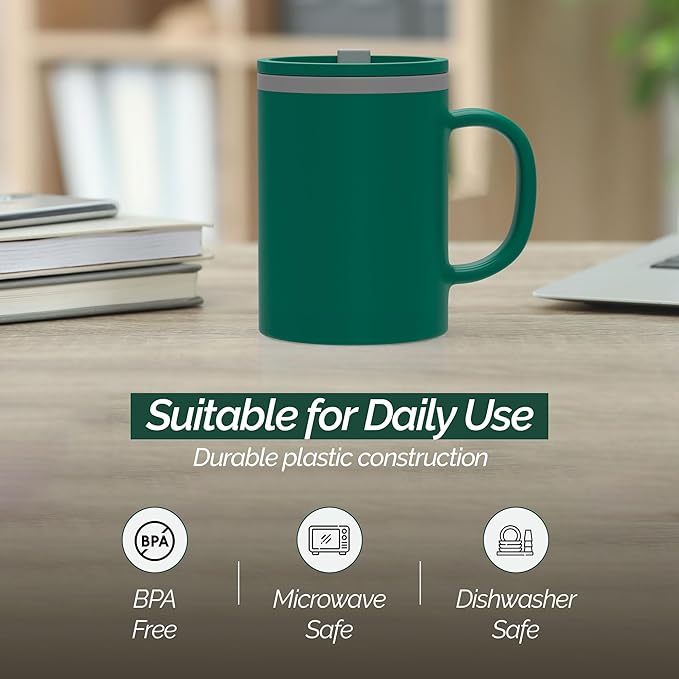 Copco Iconic Desk Mug 16 Oz - Green/Hunter Green, Set of 2 - Image 6