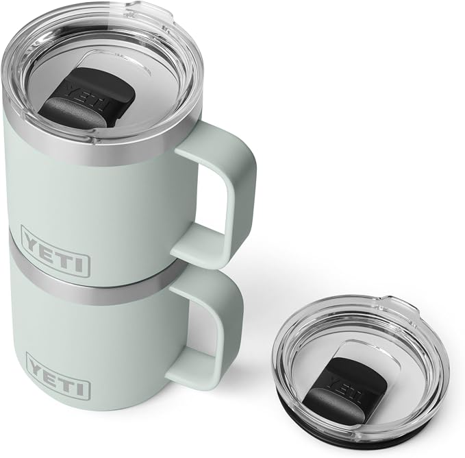 YETI Rambler 10 oz Ceramic Lined Stackable Mug, Vacuum Insulated, Stainless Steel with MagSlider Lid, Ridgeline - Image 7