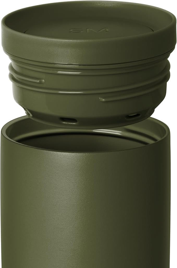 Simple Modern Insulated Travel Coffee Mug 360° Lid | 16oz | Green | Voyager Ceramic-Lined Insulated Stainless Steel Coffee Tumbler, Iced Coffee Cup, Mug with Lid | Fits Cupholder, Grasshopper - Image 2