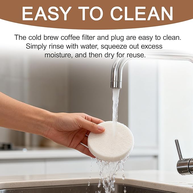 10pcs Cold Brew Coffee Filter Paper, Reusable Felt Filters Replacement Parts Accessories Supplies for Toddy Cold Brew System Coffee Maker