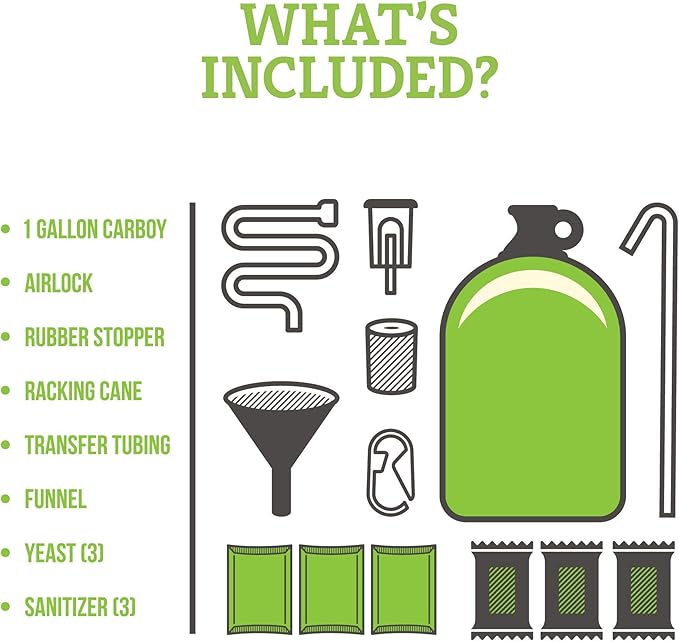 Craft A Brew - Hard Cider Kit - Beer Making Kit - Make Your Own Craft Beer - Complete Equipment and Supplies - Starter Home Brewing Kit - 1 Gallon