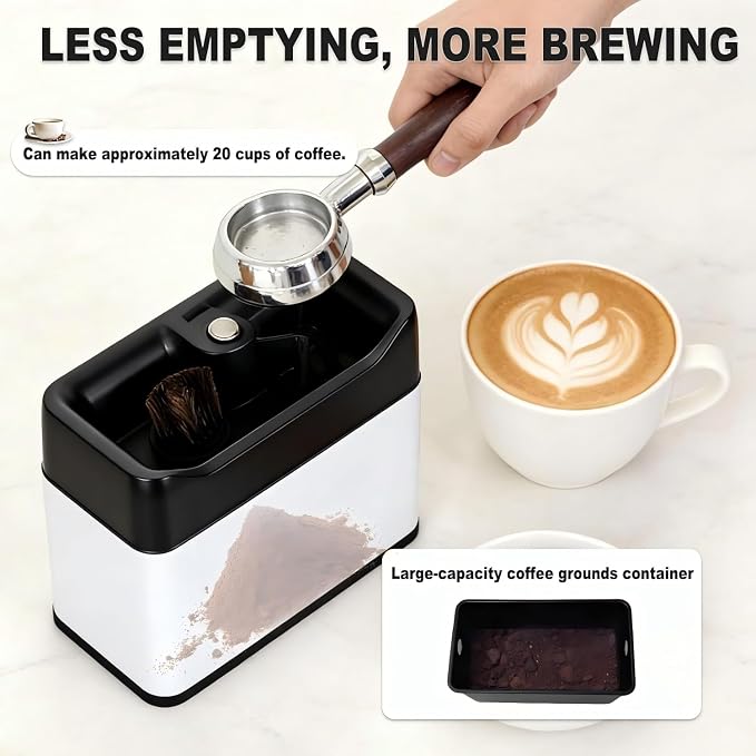 Electric Espresso Knock Box, Automatic Portafilter Cleaner for Espresso and Coffee Puck, Essential Accessories for Home or Commercial Coffee Bar - Image 6