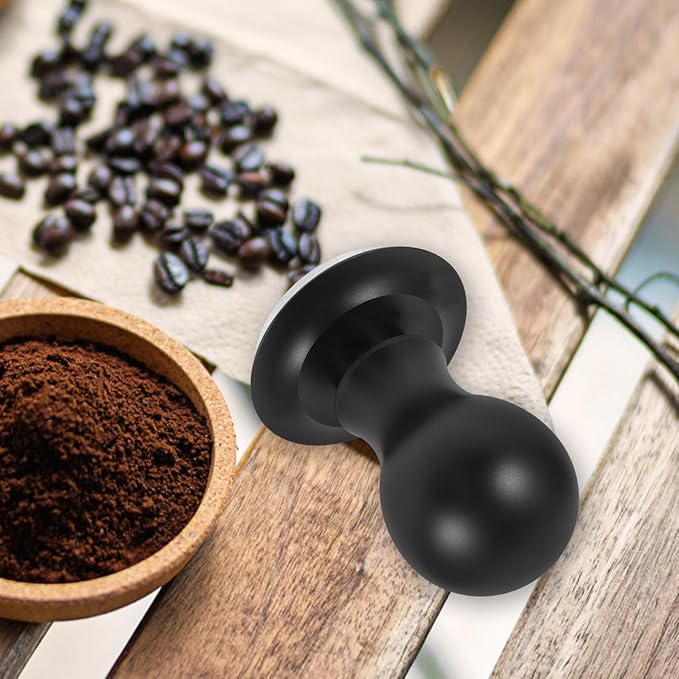 Adjustable Espresso Coffee Tamper with Built Spring for Even Coffee Ground Distribution Reusable Metal Pressing Tool for Consistent Extraction Espresso Machines