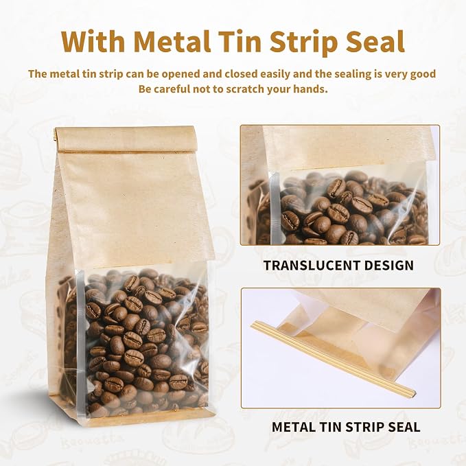 100 Pack Bread Bags for Homemade Breads，Small Bakery Bags with Window，Cookie Bags with Tin Tie，Bagel Bag，Coffee bag，Sourdough Bread Bags Foods Packaging Storage - Image 5