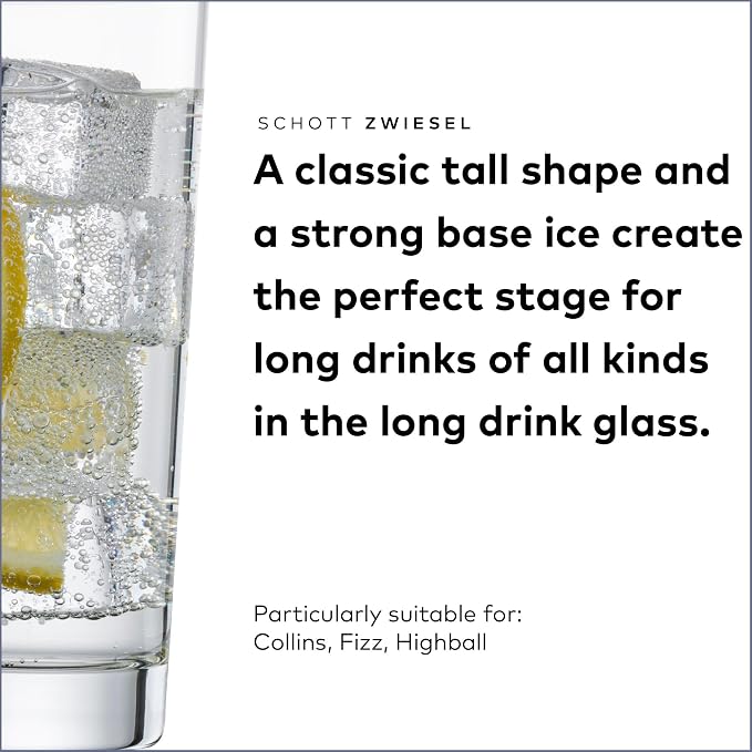 SCHOTT ZWIESEL Basic Bar Selection Long Drink Glass (Set of 6), Drinking Glass for Longdrinks, Dishwasher-Safe Tritan Crystal Glasses, Made in Germany (11 Ounce) - Image 3