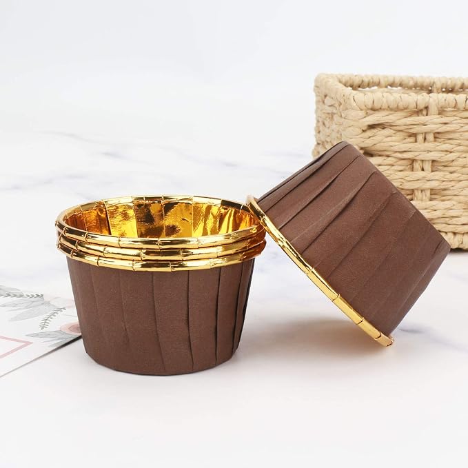 EUSOAR Cupcake Ramekins, 100pcs 3.5 oz Aluminum Foil Muffin Liners, Cupcake Liners, Aluminum Foil Baking Cups, Little Foil Holder Cups for Wedding Birthday Party - Image 7