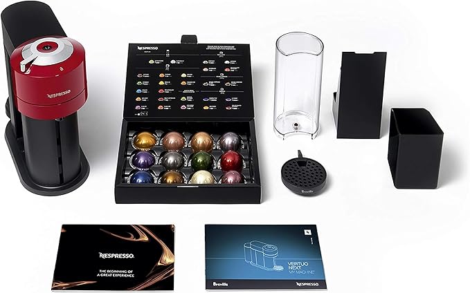 Nespresso Vertuo Next Coffee and Espresso Machine by Breville, Cherry Red
