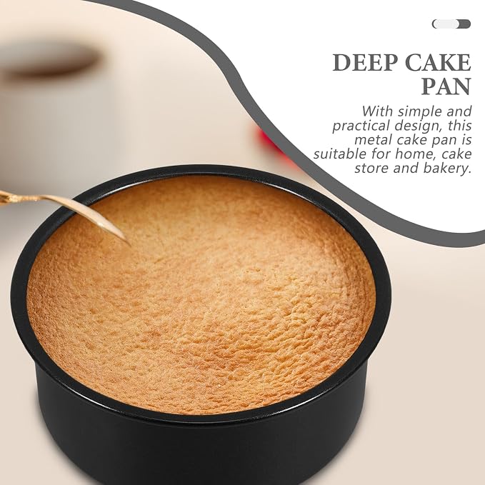 Non-stick Carbon Steel round Cake Pan 6-inch Removable Bottom Baking Mold for Household Oven Use, Small Chiffon Bakeware Tray for Practical Cake Baking - Image 4