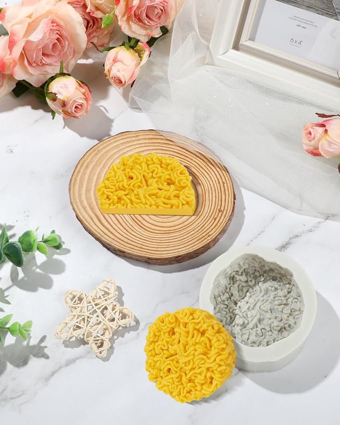 Instant Noodles Silicone Mold, Noodle Candle Mold, Instant Noodle Fondant Molds, Food Shaped Molds for Chocolate Bath Bomb Home Ornaments Making Tools - Image 5