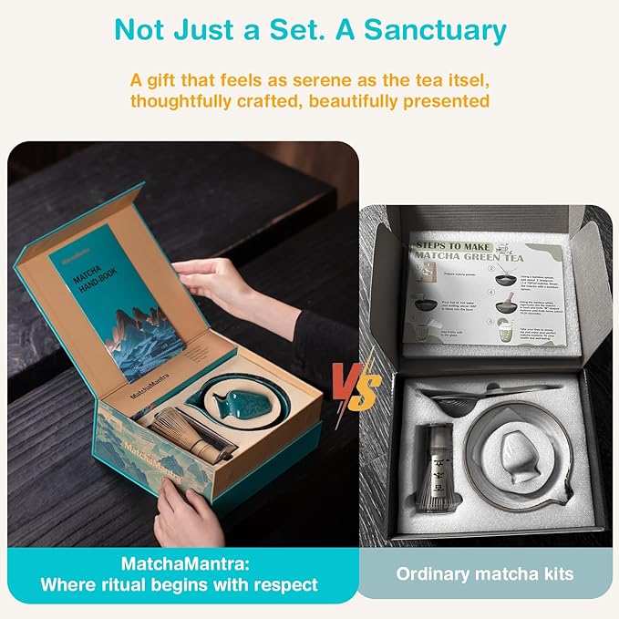 Premium Matcha Ceremony Set – Complete 9-Pcs Ritual Kit – Presented in Luxury Magnetic Gift Box, Perfect for Gifting or Self-Care (Parrot Green)