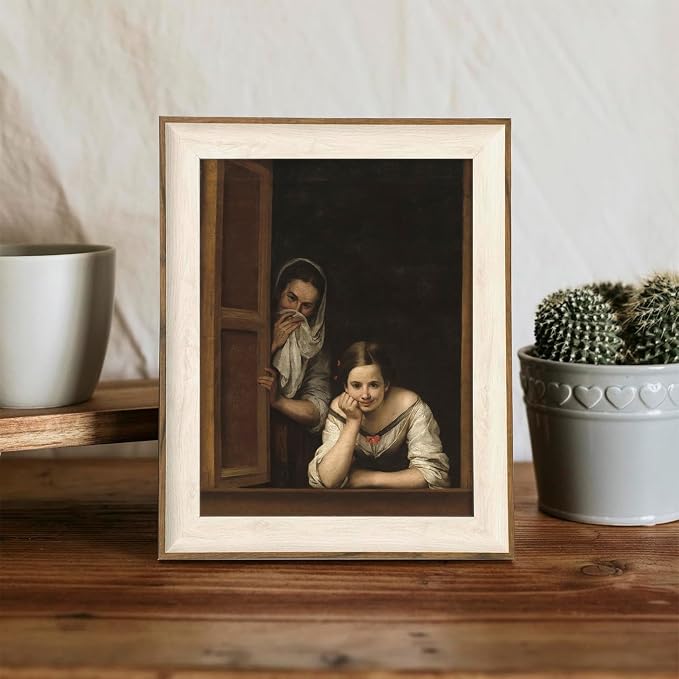 XOCUUI Oil Painting Vintage Poster of Girl on The Windowsill and Woman Portrait in Window Victorian | 8x10 Antique Print | Unframed Wall Art | Old Style Gift | Rustic Home Office Decor - Image 9