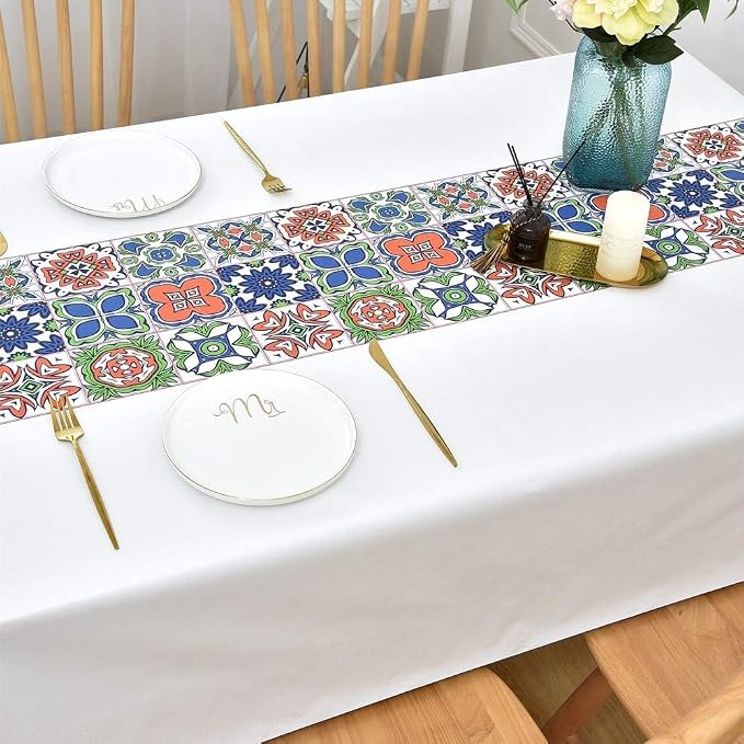 Wipeable Waterproof Tablecloth Vinyl Tablecloths for Rectangle Tables Heavy Duty PVC Tablecloth for Kitchen Dining Table(Flowers-3, 54'' x 78'') - Image 5