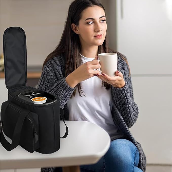 And Shockproof Portable Cover for Single Serve Coffee Machines Featuring Thick Cushioning and Sturdy Structure Accessory Storage - Image 4