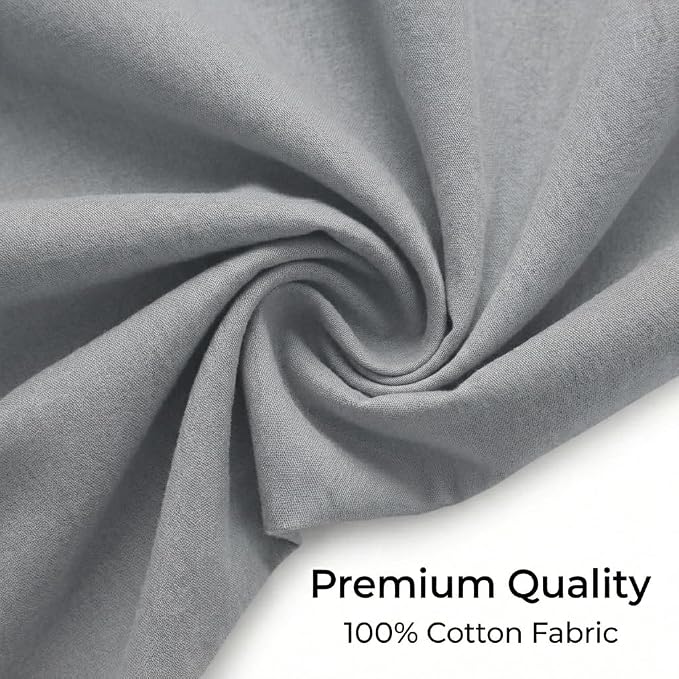 Urban Villa Cotton Grommet Curtains 42x63 (2 Panels) White - Image 2