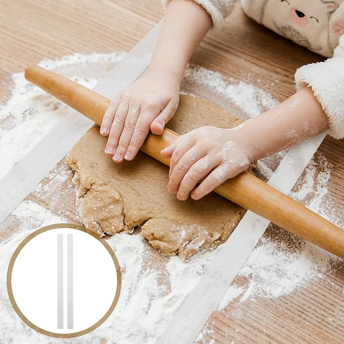 FRCOLOR 2pcs Acrylic Dough Thickness Measuring Ruler for Baking, Cookie Leveling Tool with Uniform Thickness and Easy to Use Design, for Home Baking and Pastry Preparation - Image 9