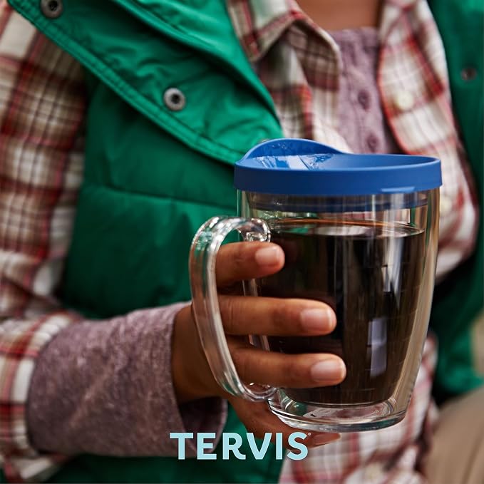 Tervis Clear & Colorful Tabletop - Bayou View Collection Made in USA Double Walled Insulated Tumbler Travel Cup Keeps Drinks Cold & Hot, 16oz Mug - 4pk, Assorted Pastels - Image 6