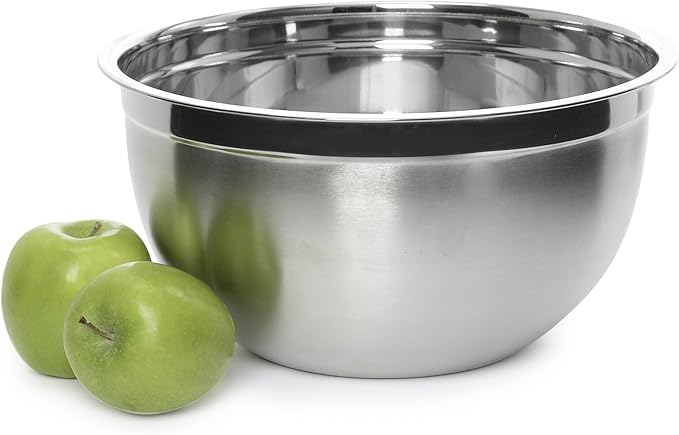 Deep Professional Quality Stainless Steel Mixing Bowl For Serving, Mixing Cooking and or Baking-6.5 Quart, 1172