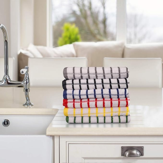 Urban Villa Kitchen Towels Cotton Dish Towels 20”x30” (Set of 6) Multi - Image 2