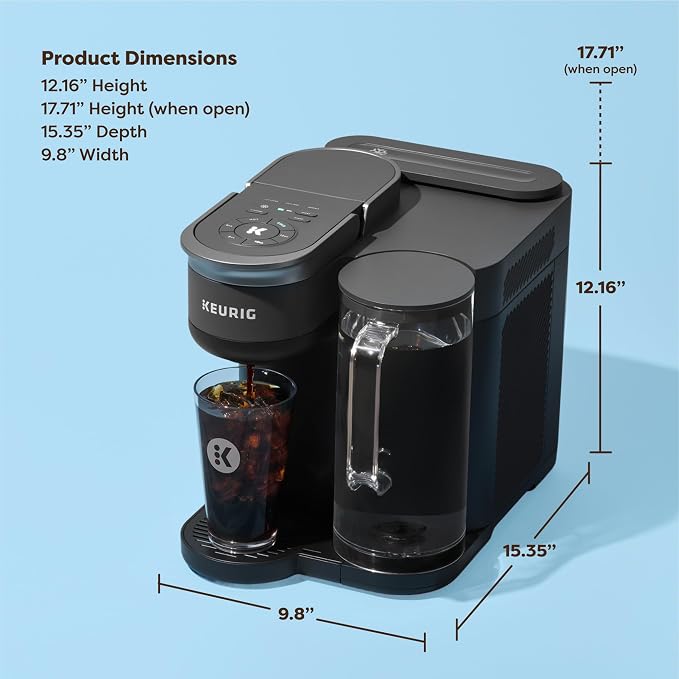 Keurig K-Brew+Chill Iced or Hot Single-Serve K-Cup Coffee Maker with MultiStream and QuickChill Technology, 70oz. Removable Reservoir - Image 12