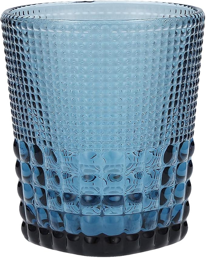 Fortessa Malcolm Double Old Fashioned Cocktail Glass 6 Pack, 11.5-Ounce, Cornflower Blue by Unknown