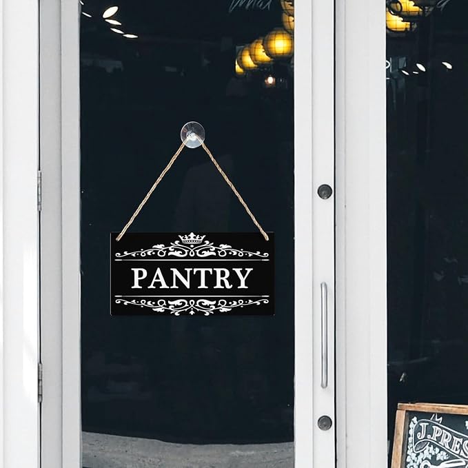 Pantry - Decorative Wood Sign Home Decor,Wall Art，6 inch by 12 inch Hanging Sign - Image 7