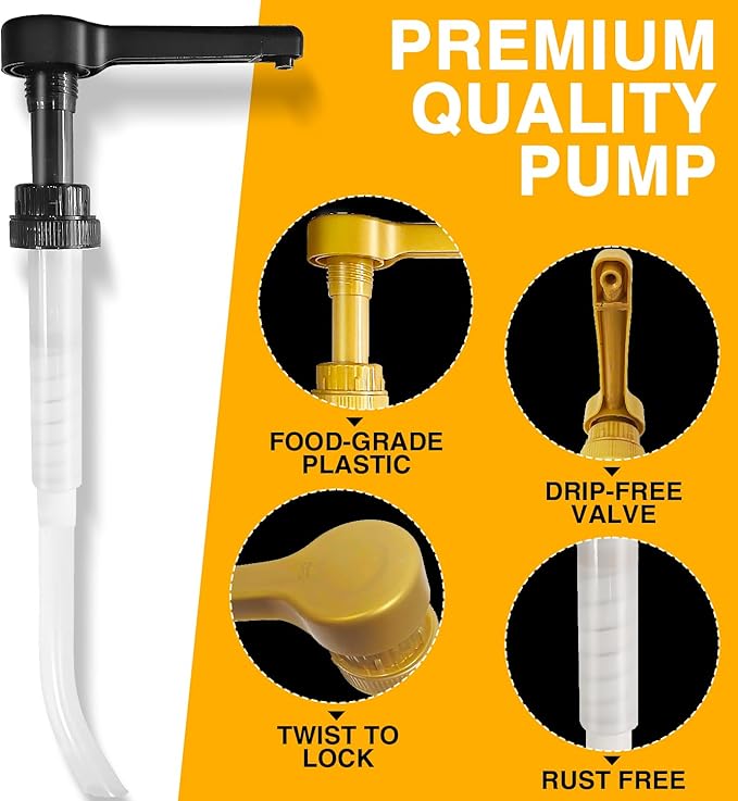 2Pcs Black Sauce Pump Dispenser for 64 oz Chocolate Pumpkin Caramel Sauce Bottles, Reusable Large 15CC Syrup Pump Dispenser for Vanilla Mocha Sauces