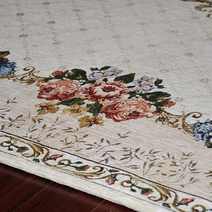 Luxury Soft Rustic Floral Doormat Washable Elegant Non Slip Accent Floor Rugs for Bedroom Bathroom Kitchen, 2' x 3', Rural Flower - Image 4