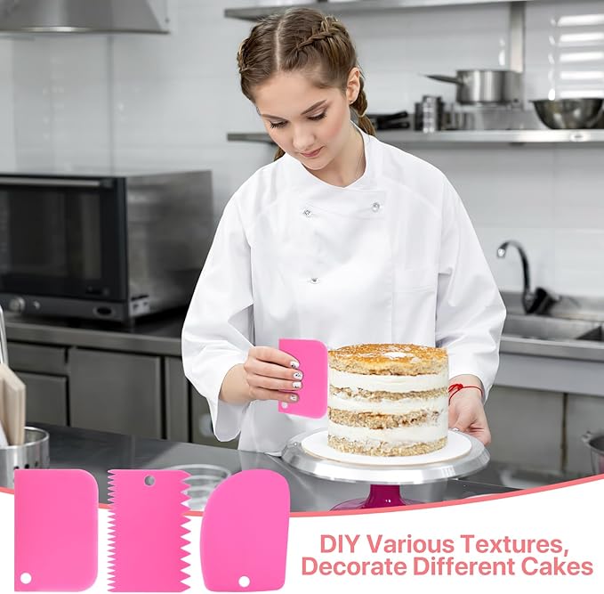 Icing Decoration Gun Set, Stainless Steel Dessert Decorating Syringe Set, Cupcake Frosting Filling Injector with 6 Icing Nozzles, 3 Cream Scraper, 2 Offset Spatula, 2 Nozzle Brush for Kitchen Baking