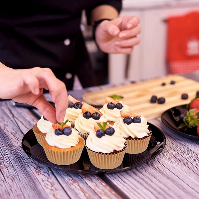 Caperci 500 Count Mini Cupcake Liners Natural Muffin Liners Greaseproof No Smell Small Cupcake Wrappers Baking Cups - Image 2