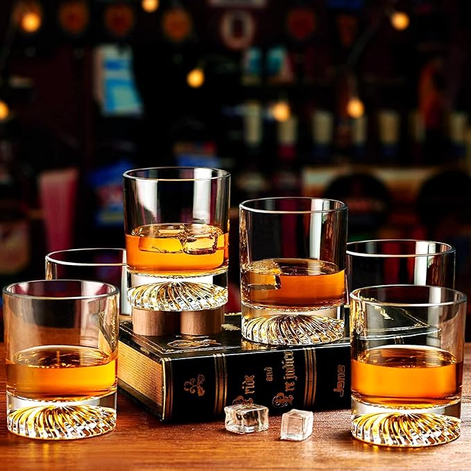 OPAYLY Whiskey Glasses Old Fashioned Glasses Set of 6 12oz Rocks Glasses Gift for Men Women Drinking Bourbon Scotch Cocktails Rum Cognac Vodka at Home Bar - Image 4