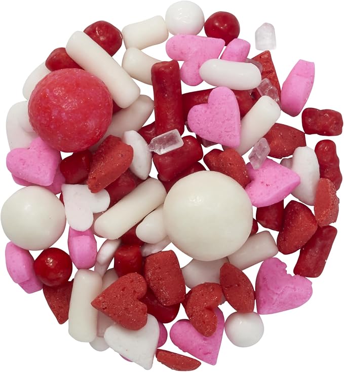 DecoPac Love Struck Fusion Mix Sprinkles, 26oz, Shaped Candy Sprinkles in Handheld Container, Edible Decorations For Valentines & Anniversary Celebration Cakes, Cupcakes, Cookies and Donuts - Image 6