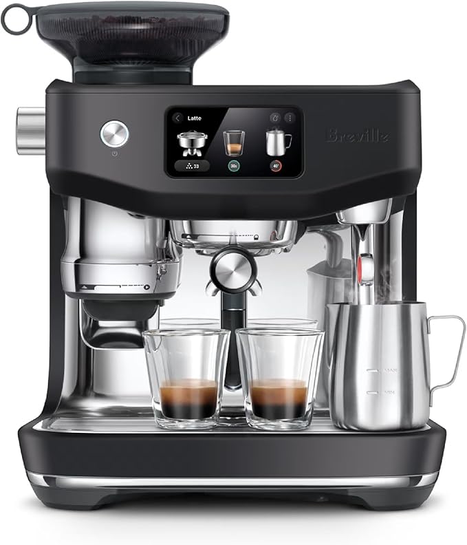 Breville BES985BTR Oracle Jet Espresso Machine, Black Truffle | Automatically brew barista-quality lattes, cappuccinos and cold brew at home with this coffee maker with built-in grinder by Unknown