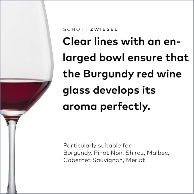 SCHOTT ZWIESEL Forté Burgundy Glass (Set of 8), Red Wine Glasses for Burgundy, Dishwasher-Safe Machine-Made Tritan Crystal Glasses, Made in Germany (13.5 Ounce) - Image 4