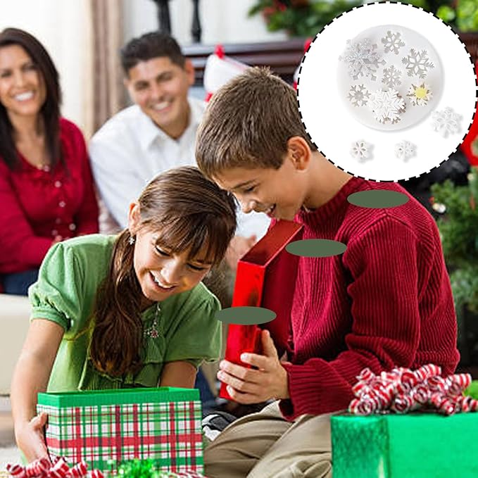 1 Pcs Christmas Chocolate Silicone Molds Snowflake Shape Non-Stick Round Baking Molds for Mini Cake Chocolate Fondant Pudding Jelly Mousse Muffin Top Dessert Making