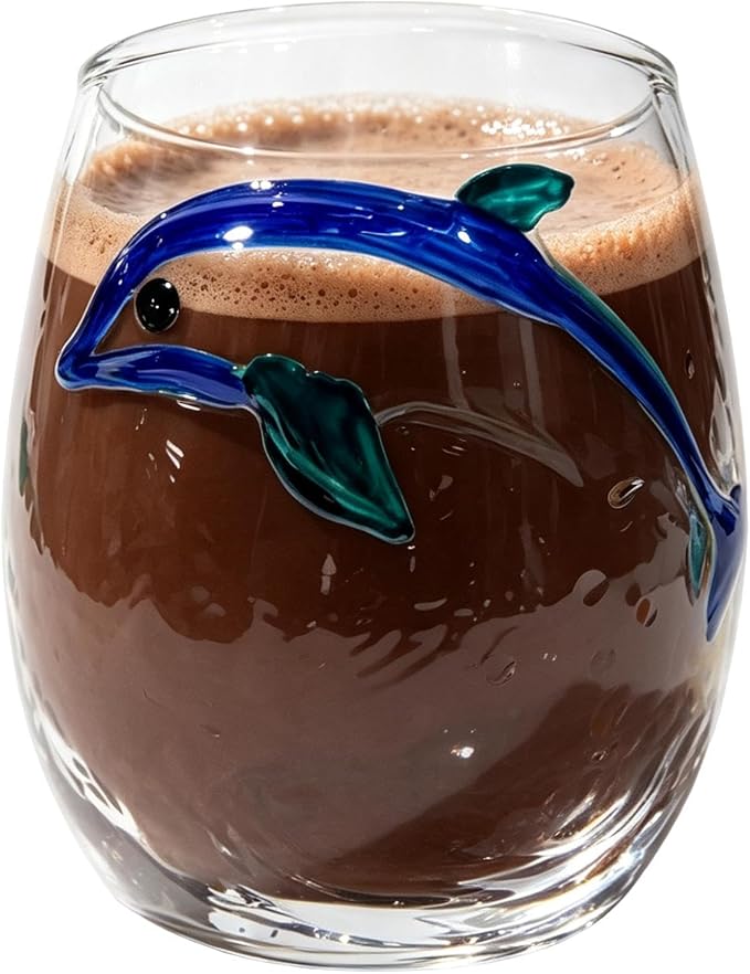 Blue Ring Octopus Glass, 3d oceans animal artisan glassware | handblown octopus glass, 9.3x7cm, stemless tumbler, borosilicate, marine decor, coastal barwares, oceans lover gift - Image 9