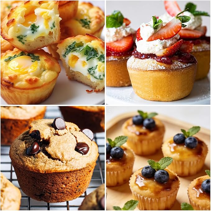 CAKETIME Silicone Mini Muffin Pan 3 Pack 24 Cups Nonstick Mini Cupcake Pan for Baking Muffins Cupcakes Egg Bites Fat Bombs - Image 4