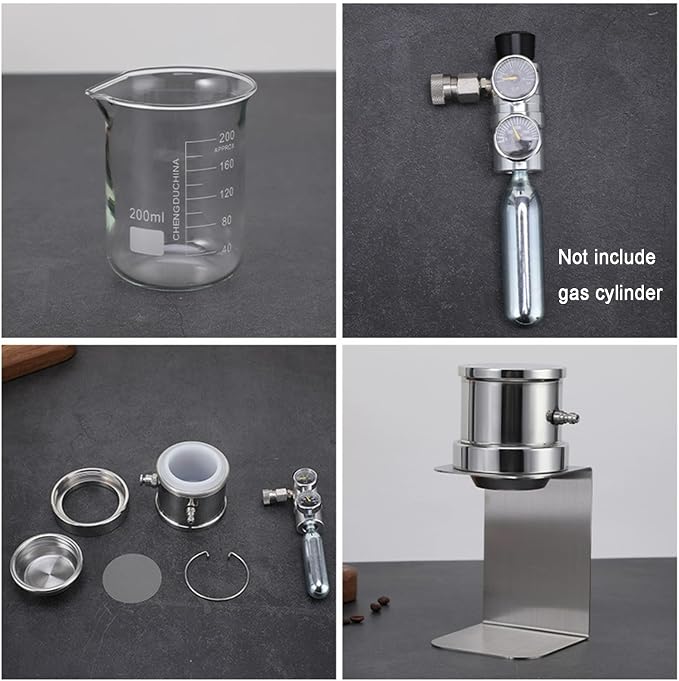 Pneumatic Espresso Machine, Portable Pressure Coffee Maker | Stainless Steel Structure, Home & Cafe & Travel Use, Pneumatic Brewing System, Pressure Valve Design - Image 5