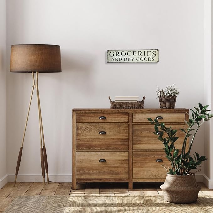 Pantry Sign Grocery Tin Sign General Farmhouse And Kitchen Wall Decor General Store Decorations 4×16 Inches - Image 7